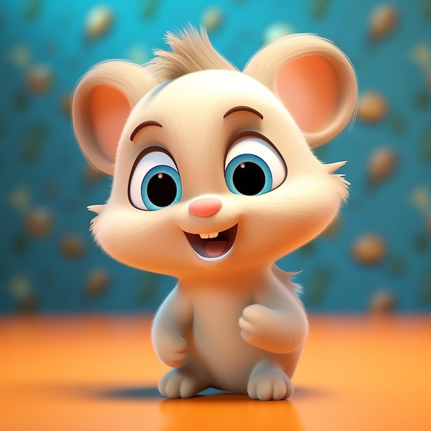 3D cute baby animal cartoon character