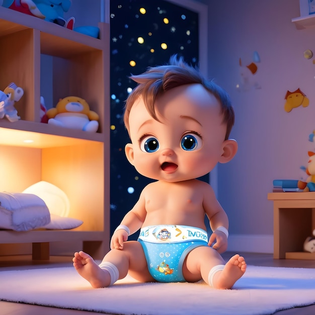 3d Cute baby