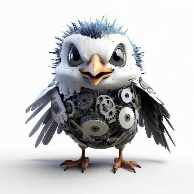 3d cute bird