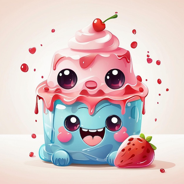 3d cute cake character