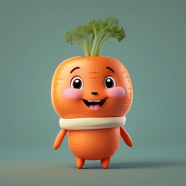 3d Cute carrot character