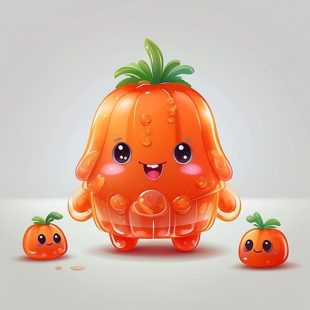 3d cute carrot character