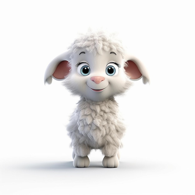 3d cute cartoon baby sheep