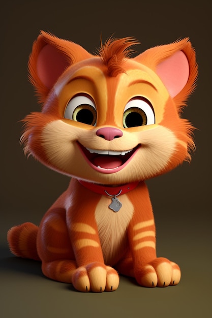 3d cute cat cartoon