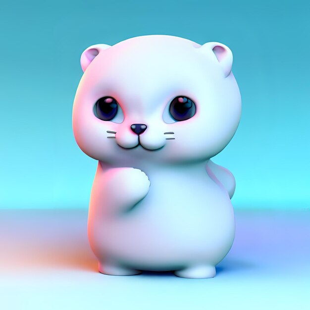 3D 귀여운 고양이