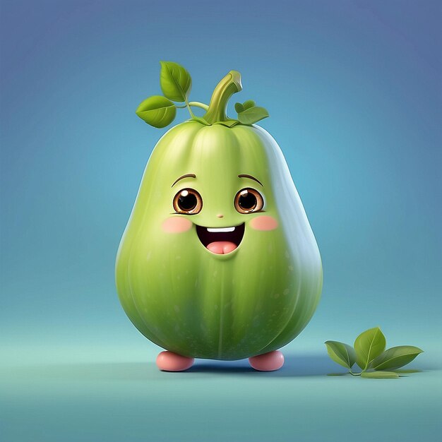 3d Cute chayote character