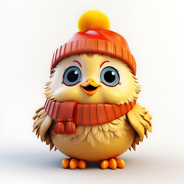 3D Cute Christmas Chick