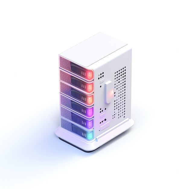 3D красивая красочная модель сервера 1