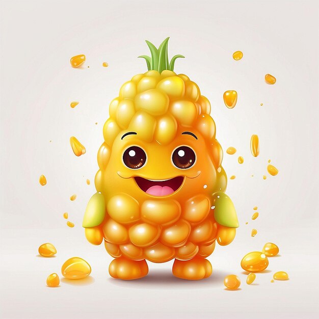 3d cute corn character