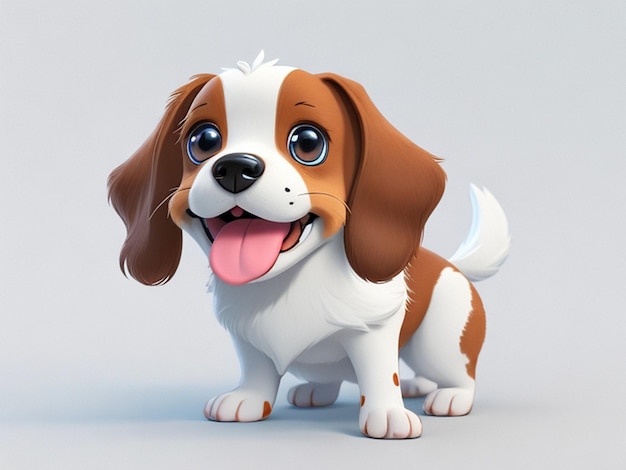 3D cute dog illustration