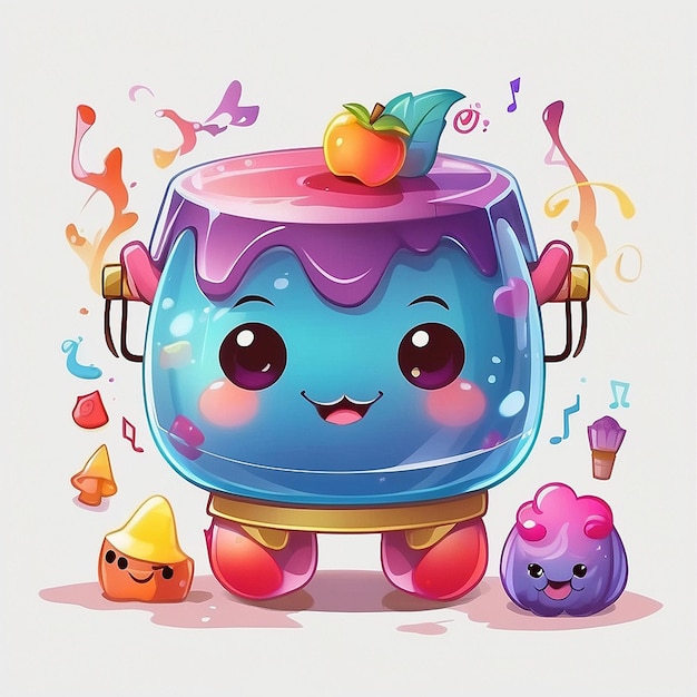 3d cute drum character