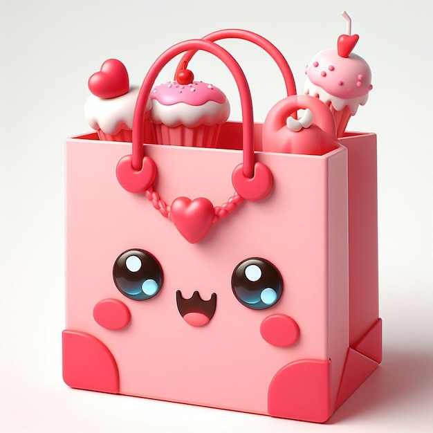 3d cute gift shopping bags