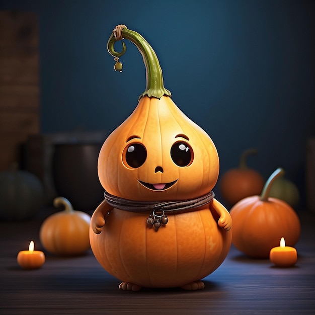 3d cute gourd character