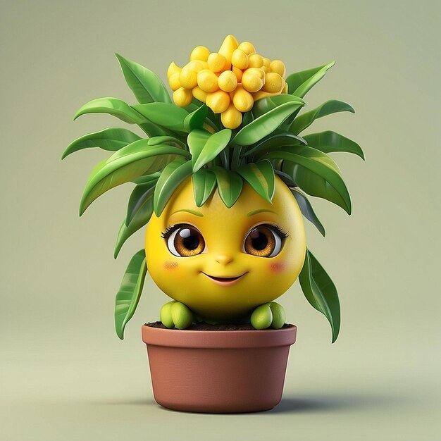 3d cute lemon lime character