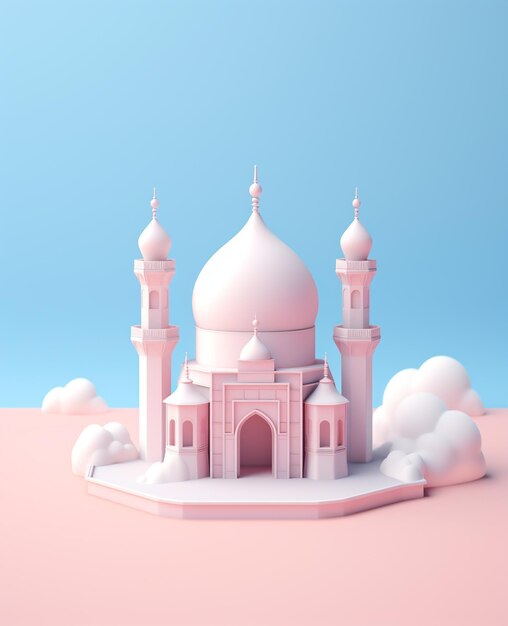 3D cute mosque