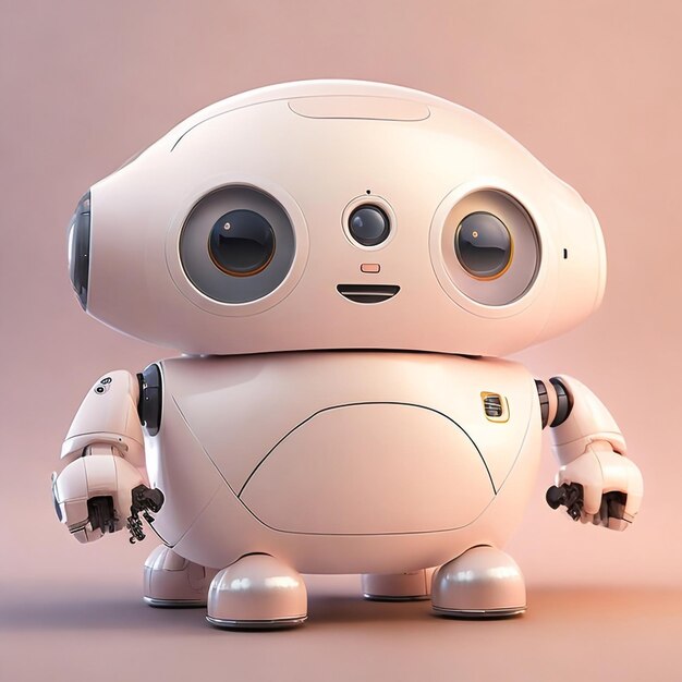 3d cute robot character generative ai