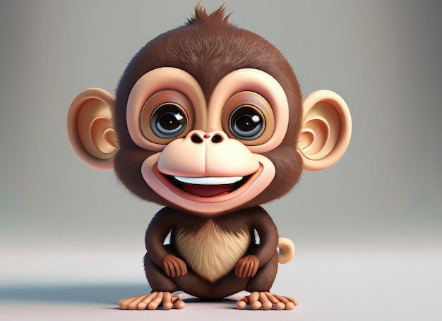 Милая улыбка, маленькая обезьянка.