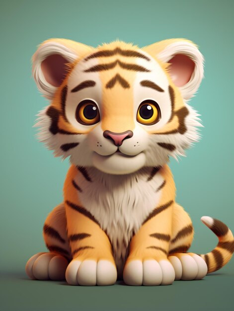 3D Cute Tiger