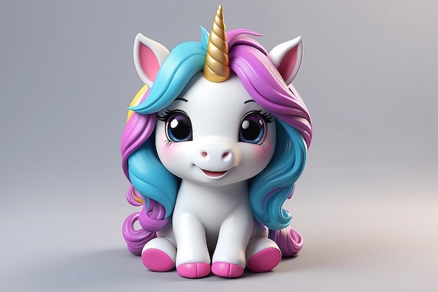 3d cute unicorn