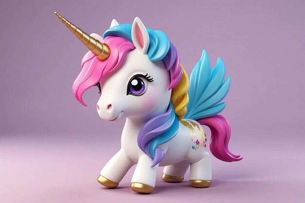 3d cute unicorn