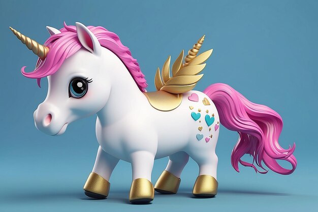 3d cute unicorn