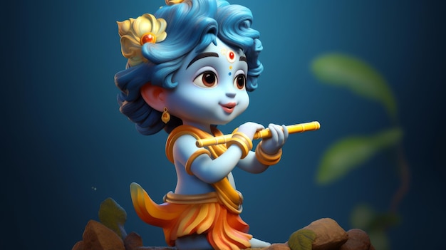 Animated Cute Little Krishna Images | Little Krishna Cartoon Images For  Whatsapp Dp - Good Morning