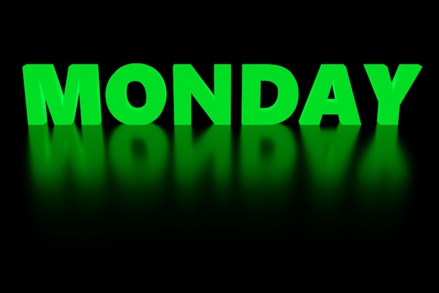 Photo 3d cyber monday written with neon bright glowing effect on black background sales promotional concept