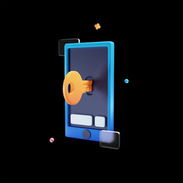 3D Cyber Security 3D Icon