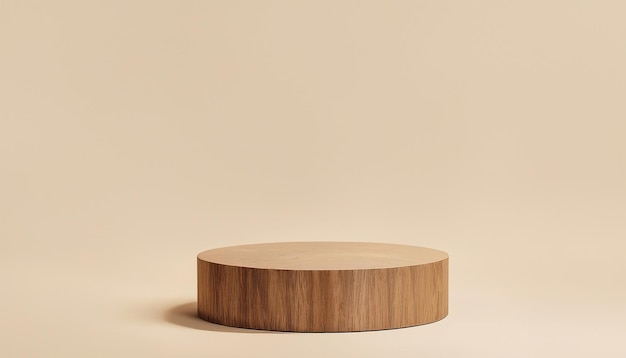 3d cylinder pedestal wood podium geometric platform product display presentation wooden minimal