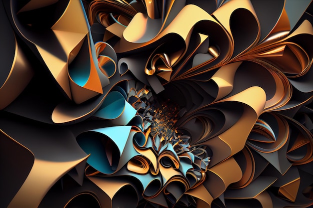 3d dark shiny abstract background