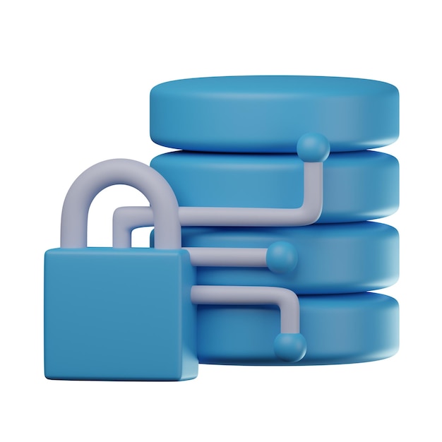 3D Data Encryption Illustration