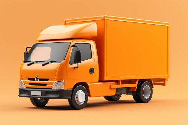 3d delivery truck icon isolated on the background