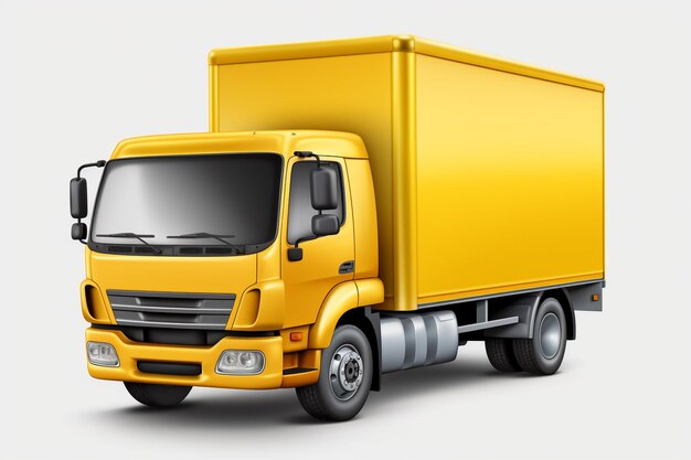 3d delivery truck icon isolated on the background