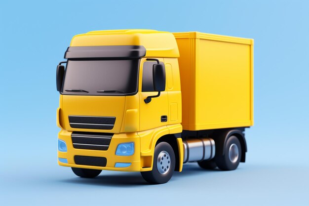 3d delivery truck icon isolated on the background