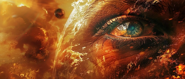 3d depiction of earth with heat global warming