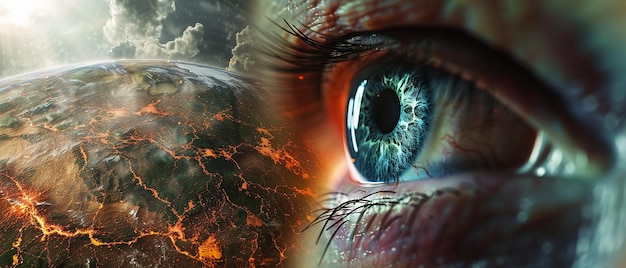 3d depiction of earth with heat global warming