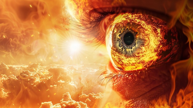3d depiction of earth with heat global warming