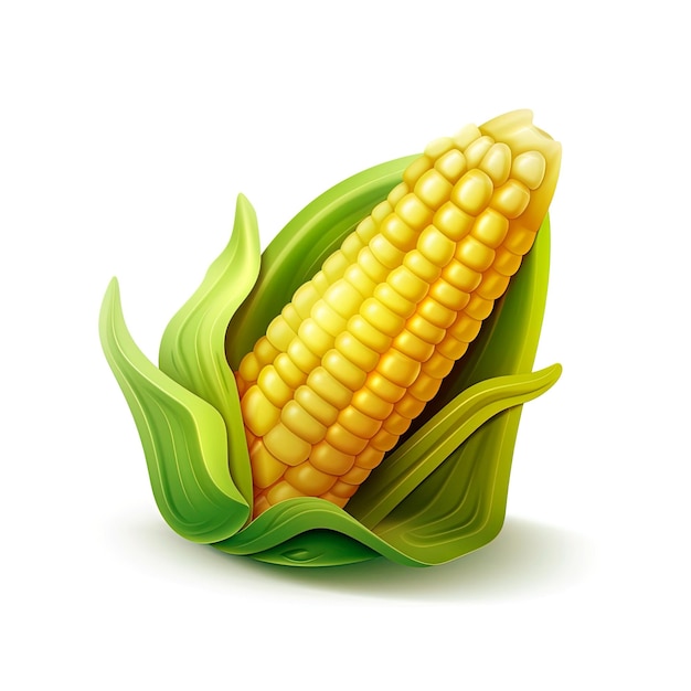 3D design of corn over white background