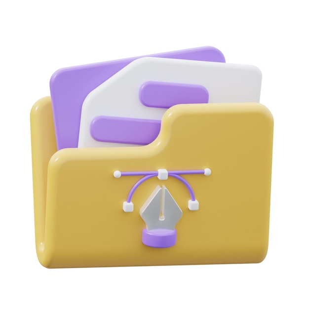 3D Design File Isolated Icon Illustration Render