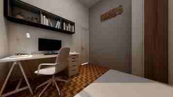 Photo 3d design interior for background or refrence