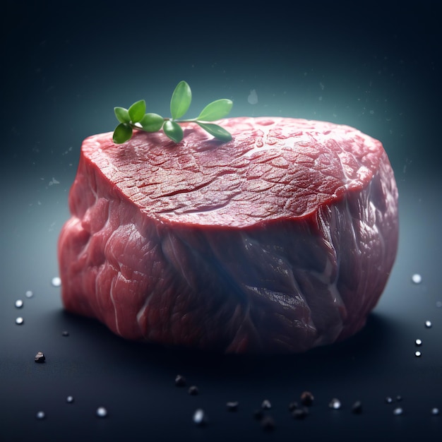 3D Design of A piece filet mignon steak