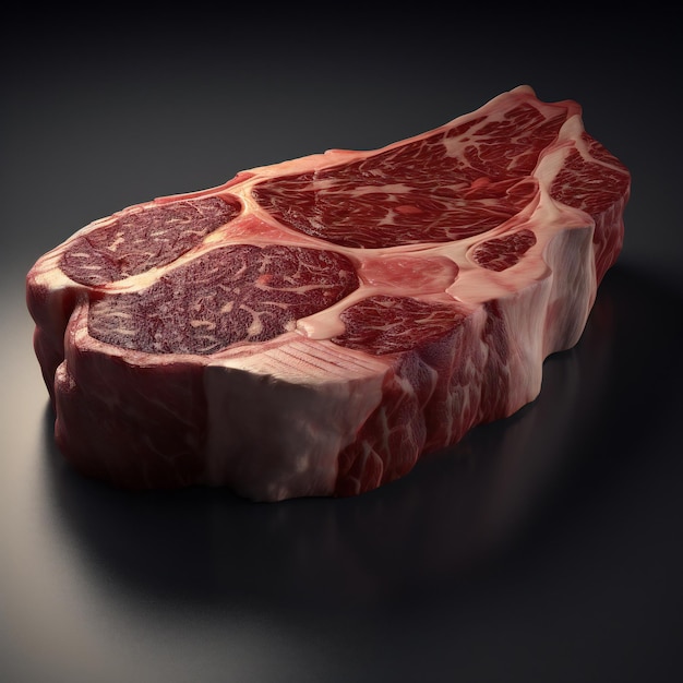 3D Design of steak on the kitchen