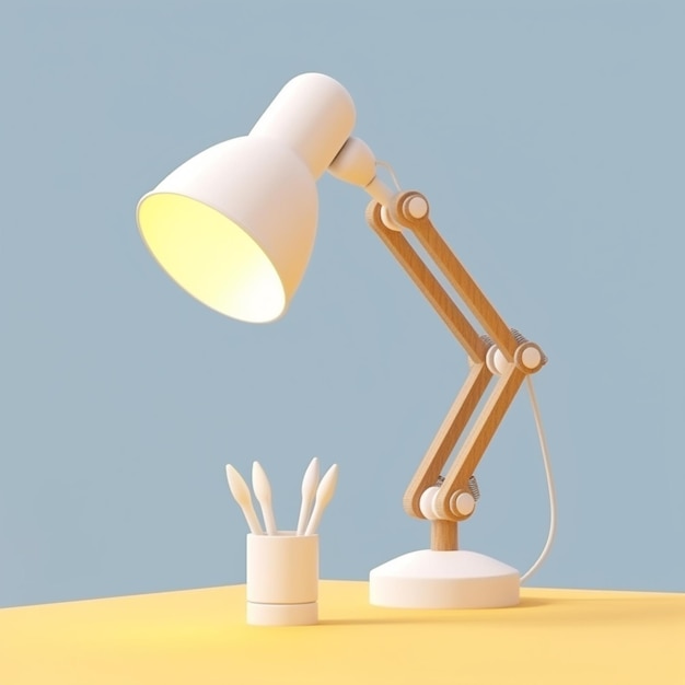 Photo 3d desk lamp isolated