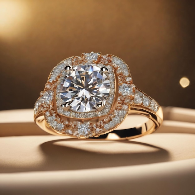 Photo 3d diamond ring