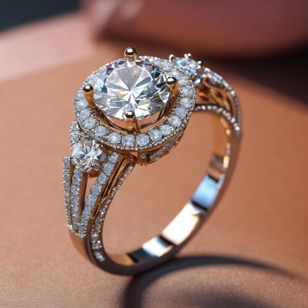 Photo 3d diamond ring