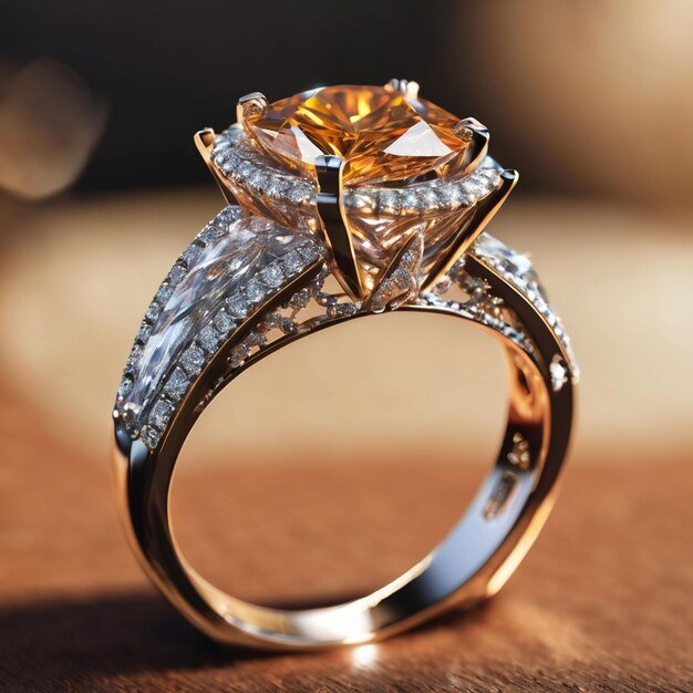 Photo 3d diamond ring