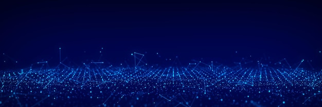 3D цифровая динамическая волна Цифровая структура потока Безопасное подключение к данным кибербезопасности Кибертехнологический фон 3D рендеринг