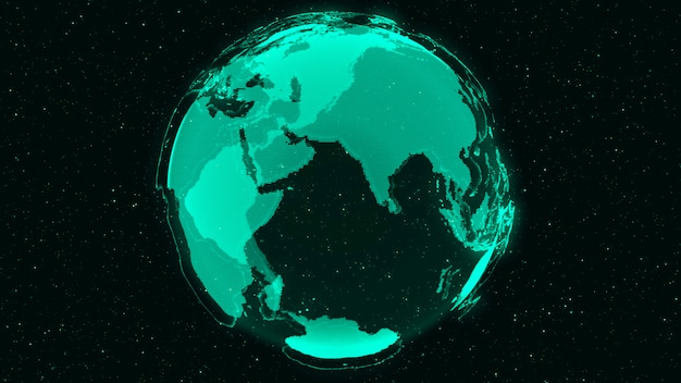 3D Digital Earth concept of global network