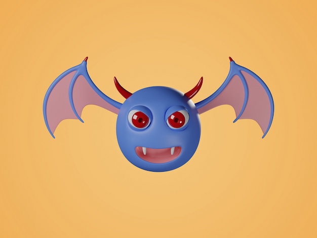 3d digital illustration of surprised bat.