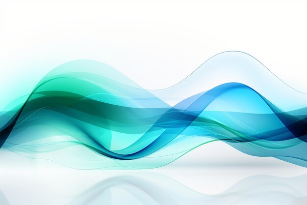 Photo 3d digital illustration of vibrant sound wave patterns with light lines background abstract blue w